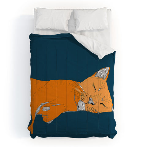 Casey Rogers Sleepy Cat Comforter