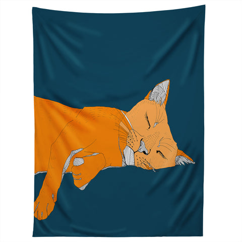 Casey Rogers Sleepy Cat Tapestry