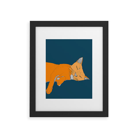 Casey Rogers Sleepy Cat Framed Art Print
