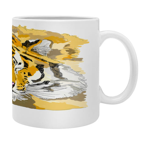 Casey Rogers Sleepy Tiger Coffee Mug