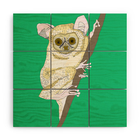 Casey Rogers Slow Loris Wood Wall Mural