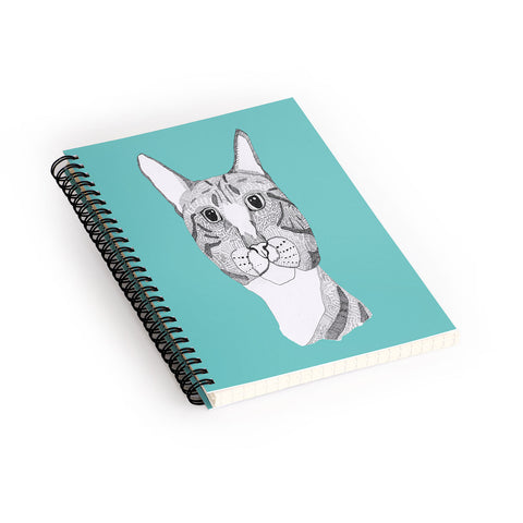 Casey Rogers Tabby Cat Spiral Notebook