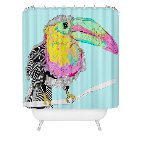 Casey Rogers Toucan Shower Curtain