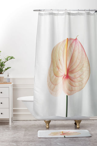 Cassia Beck Calla Lily II Shower Curtain And Mat