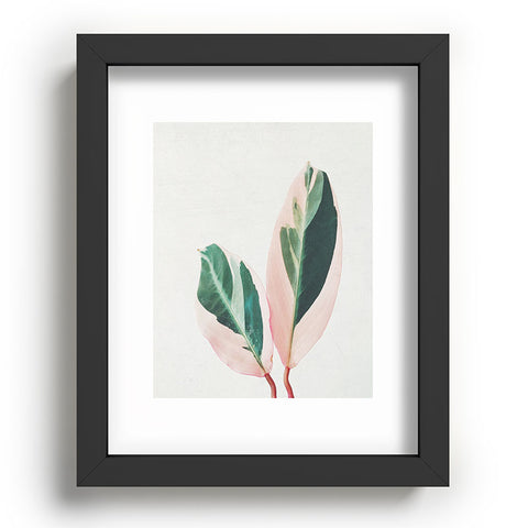 Cassia Beck Pink Leaves I Recessed Framing Rectangle