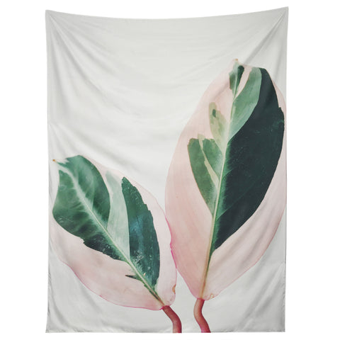 Cassia Beck Pink Leaves I Tapestry