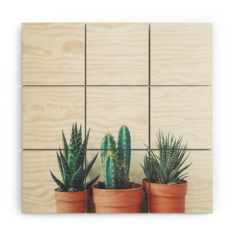 Cassia Beck Potted Plants Wood Wall Mural