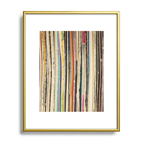 Cassia Beck Record Collection Metal Framed Art Print