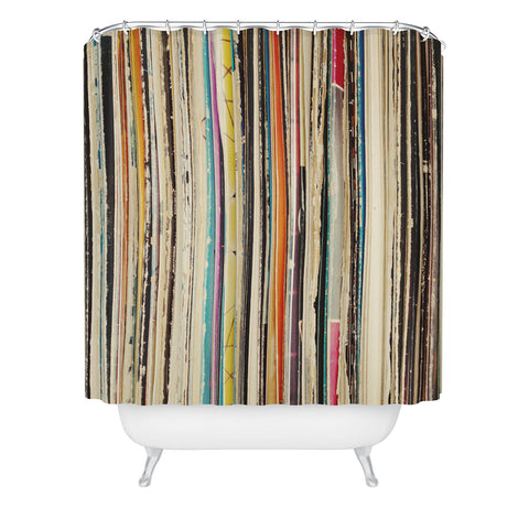Cassia Beck Record Collection Shower Curtain