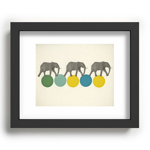 Cassia Beck Travelling Elephants Recessed Framing Rectangle