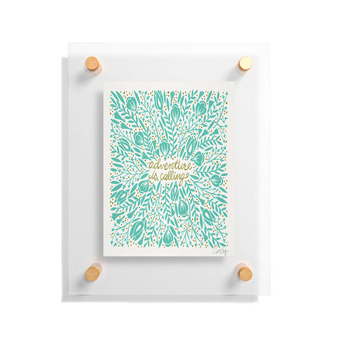 Cat Coquillette Adventure is Calling Mint Floating Acrylic Print