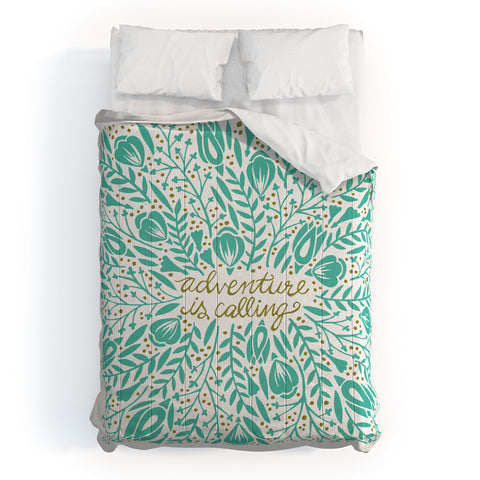 Cat Coquillette Adventure is Calling Mint Comforter