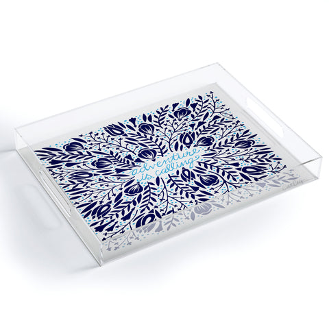 Cat Coquillette Adventure is Calling Navy Acrylic Tray