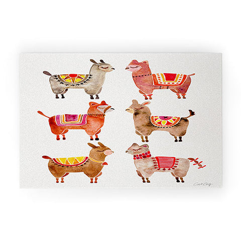 Cat Coquillette Alpacas by Cat Coquillette Welcome Mat