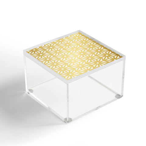 Cat Coquillette Asanoha Pattern Gold Acrylic Box