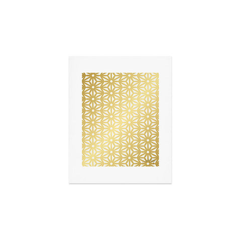 Cat Coquillette Asanoha Pattern Gold Art Print