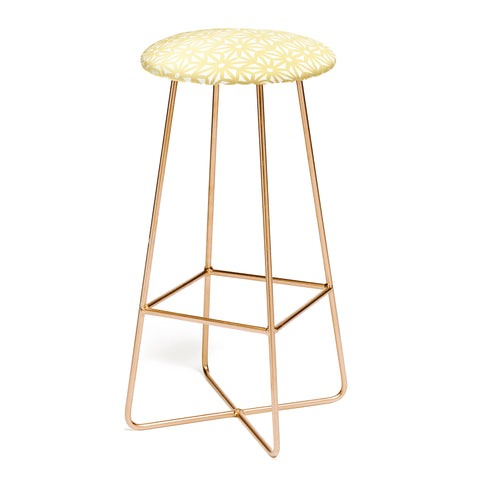 Cat Coquillette Asanoha Pattern Gold Bar Stool