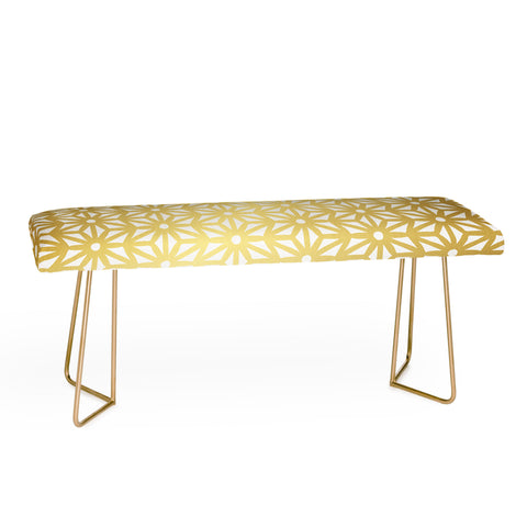 Cat Coquillette Asanoha Pattern Gold Bench