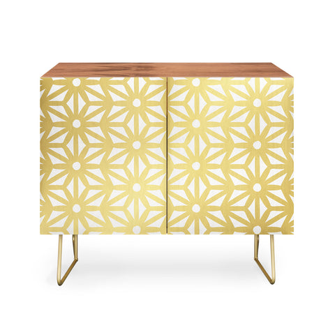 Cat Coquillette Asanoha Pattern Gold Credenza