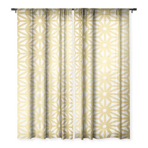 Cat Coquillette Asanoha Pattern Gold Sheer Non Repeat