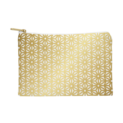 Cat Coquillette Asanoha Pattern Gold Pouch