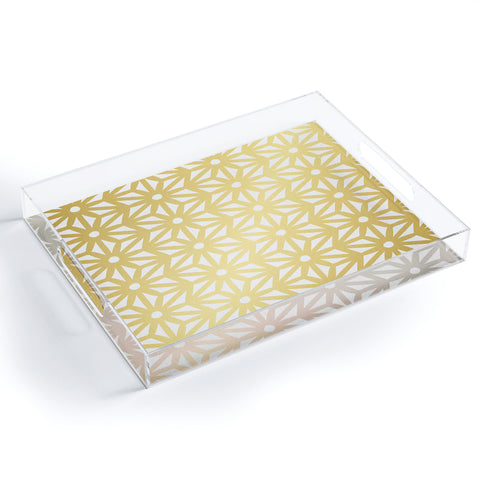 Cat Coquillette Asanoha Pattern Gold Acrylic Tray