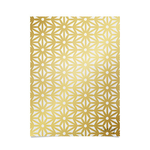 Cat Coquillette Asanoha Pattern Gold Poster