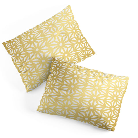 Cat Coquillette Asanoha Pattern Gold Pillow Shams