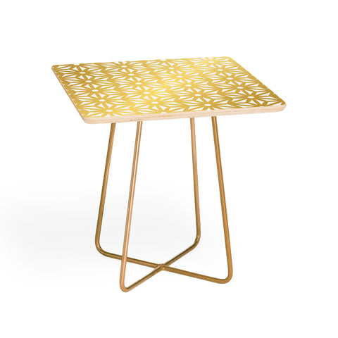 Cat Coquillette Asanoha Pattern Gold Side Table