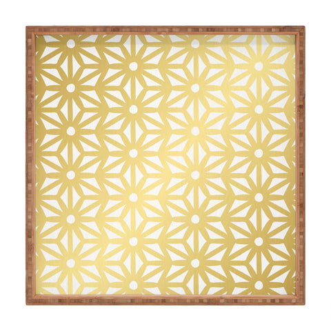 Cat Coquillette Asanoha Pattern Gold Square Tray