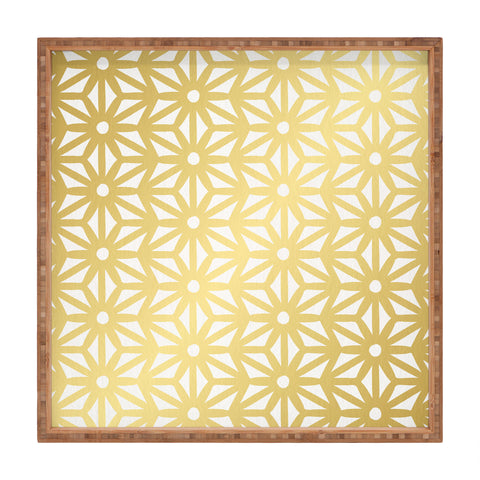 Cat Coquillette Asanoha Pattern Gold Square Tray