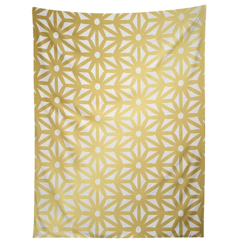 Cat Coquillette Asanoha Pattern Gold Tapestry