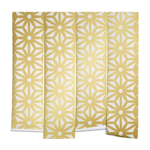 Cat Coquillette Asanoha Pattern Gold Wall Mural