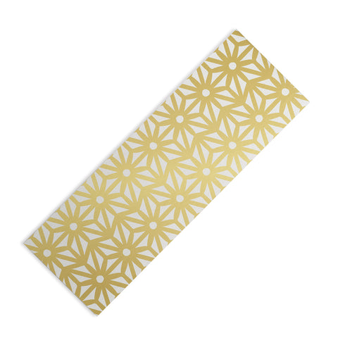 Cat Coquillette Asanoha Pattern Gold Yoga Mat