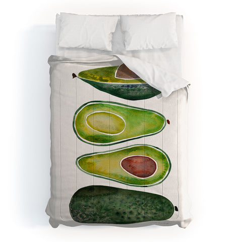Cat Coquillette Avocado Slices 2 Comforter