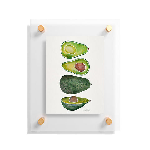Cat Coquillette Avocado Slices Floating Acrylic Print