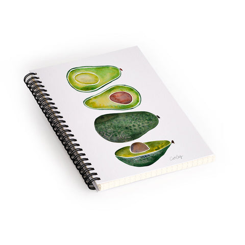 Cat Coquillette Avocado Slices Spiral Notebook
