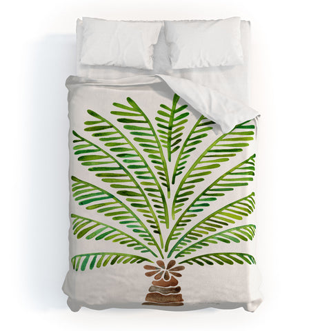 Cat Coquillette Bali Palm Tree Duvet Cover