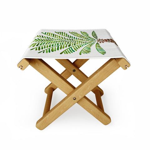 Cat Coquillette Bali Palm Tree Folding Stool