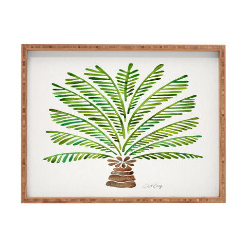 Cat Coquillette Bali Palm Tree Rectangular Tray