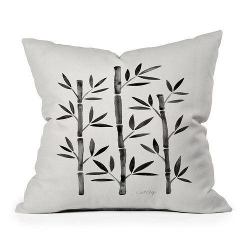 Cat Coquillette Black Bamboo Throw Pillow