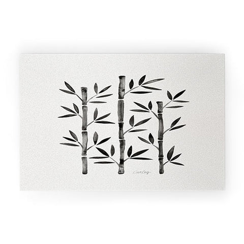 Cat Coquillette Black Bamboo Welcome Mat