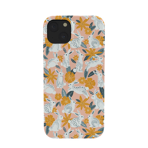Cat Coquillette Bunnies Blooms Teal Blush Phone Case