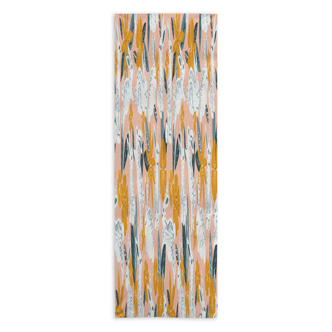 Cat Coquillette Bunnies Blooms Teal Blush Yoga Towel