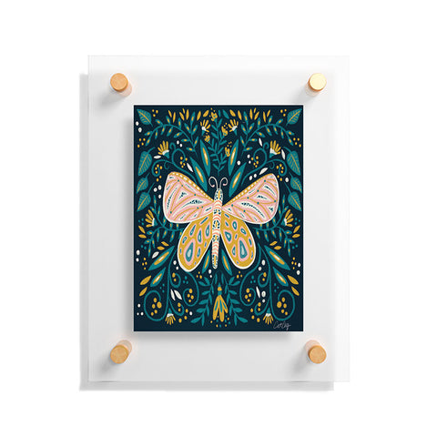 Cat Coquillette Butterfly Symmetry Teal Palet Floating Acrylic Print