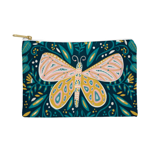Cat Coquillette Butterfly Symmetry Teal Palet Pouch