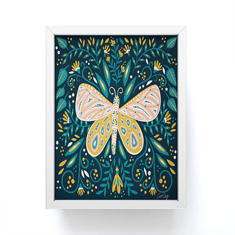 Cat Coquillette Butterfly Symmetry Teal Palet Framed Mini Art Print