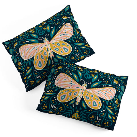 Cat Coquillette Butterfly Symmetry Teal Palet Pillow Shams