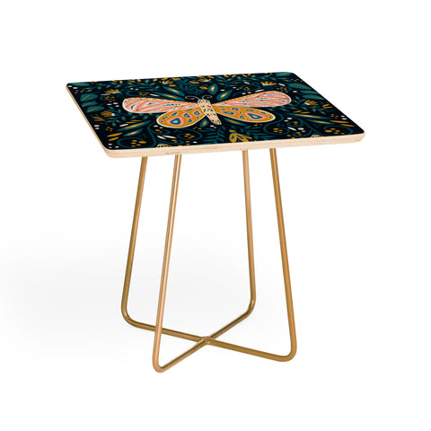 Cat Coquillette Butterfly Symmetry Teal Palet Side Table