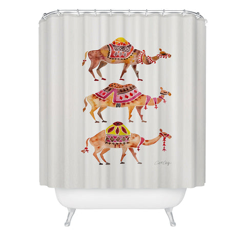 Cat Coquillette Camel Train Shower Curtain